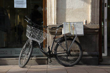 a bicycle waiting for his owner in Vitoria