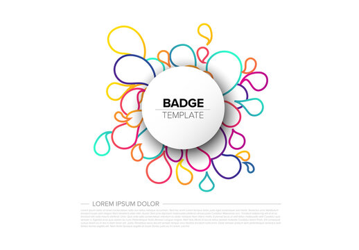 Colorful Badge or Tag Layout