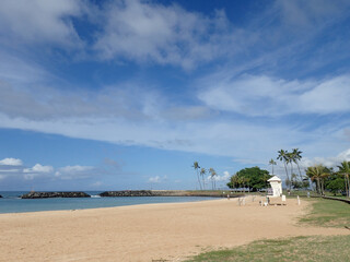 Beach and Lifeguard Stand on Magic Island