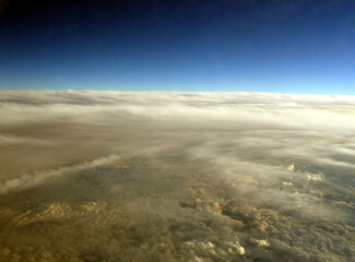 AERIALS- Panorama of a Beautiful Cloudscape from 30,000 Feet