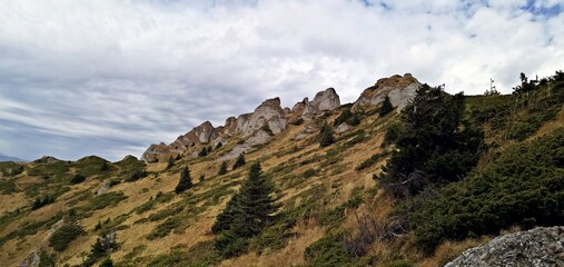 Amazing mountains landscape during fall season. 