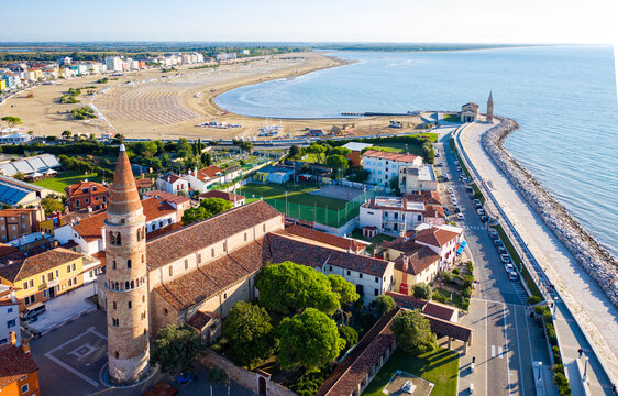 Drone flight over Caorle, Italy