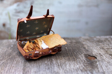 vintage leather suitcase