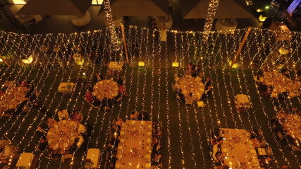 Boda a vista de dron