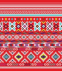 Seamless vector pattern with tatar ornament. Eastern stylish abstract background. Colorful flat oriental texture for wrapping