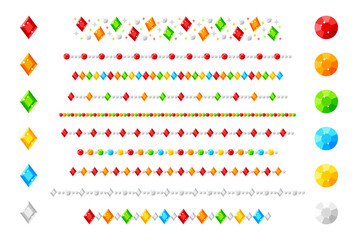 宝石／ライン／ひし形