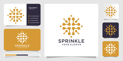creative illustration sprinkle logo template with business card.icon for business.premium vector