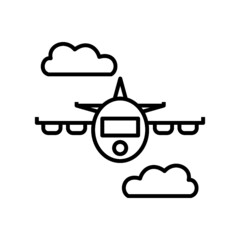 airplane outline icon vetor