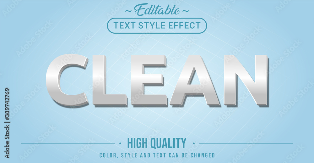 Poster editable text style effect - clean theme style.