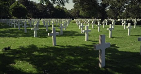 Steady cam, Normandy American Cemetery landscape