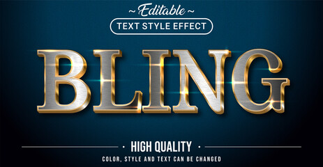 Editable text style effect - Bling theme style.