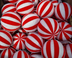 Fototapeta na wymiar Striped balls background 