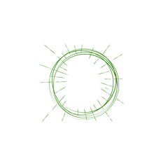 Abstract hand drawn scribble doodle circle isolated on white background Vector stock