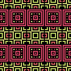 Pink and green pattern with geometric form, flat vintage, retro cover design, background for girl, young texture