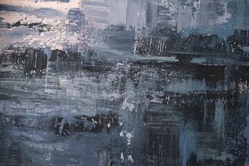 Modern abstract background of blue shades, canvas texture, place for text