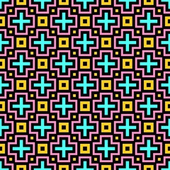 Color pattern with geometric form, flat vintage, retro cover design, background for girl, young texture