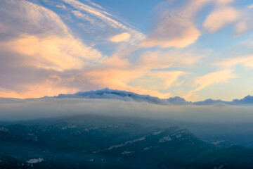 Sunrise at the Peak of Comanegra - Alta Garrotxa (Catalonia, Spain)