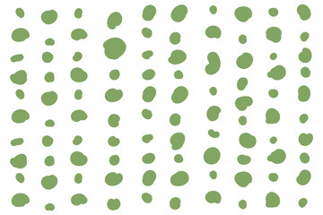 Seamless pattern with green dots background. Hand drawn vector abstract texture