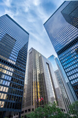 Office tower buildings in the financial district, Toronto Canada.