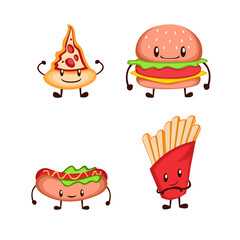 Cute food characters collection