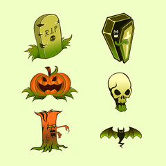 Hallowen elements collection
