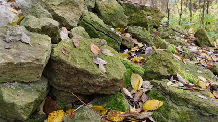 Broken stone wall