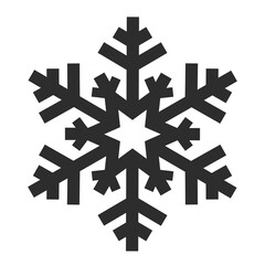 Snowflake silhouette vector icon