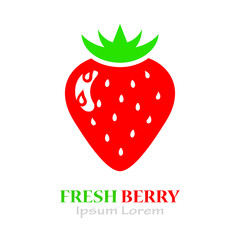 Strawberry vector logo