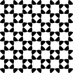 Black, white pattern, geometric wallpaper , seamless texture with flat floral ornament, decorative illustration with simple elemets