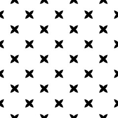 Black, white pattern, geometric wallpaper , seamless texture with flat floral ornament, decorative illustration with simple elemets