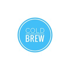 ''Cold Brew''  button design for brew packaging