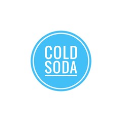 ''Cold Soda'' button design for soda packaging design development