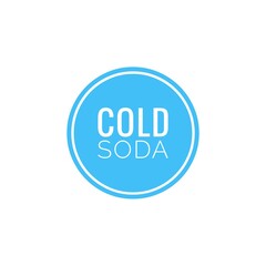 ''Cold Soda'' button design for soda packaging design development