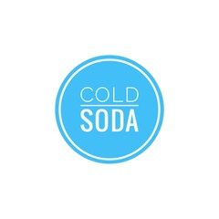 ''Cold Soda'' button design for soda packaging design development