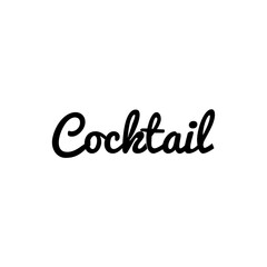 Fototapeta premium ''Cocktail'' Word Lettering Illustration