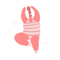 Vector illustration of flexible, plump woman dancing. Concept body positivity, obesity, gymnastics, ballet. It can be used in web design and banners.