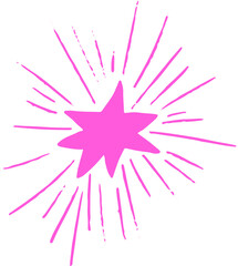 magic star t shirt print pattern design for girls