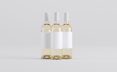 Wine Bottles Mockup 3D Illustration