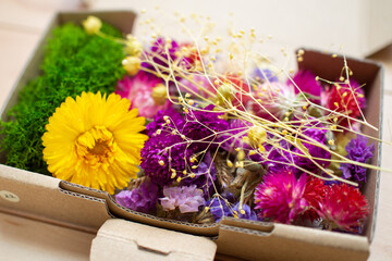 Dried flowers made at home