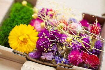 Dried flowers made at home