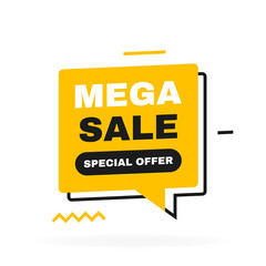Mega sale banner design. Special offer. Banners template design for business, promotion, sale and advertising. Vector illustration