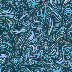 Naklejka na ściany i meble Vector abstract waves texture. Endless background. Can be used for cards, invitations, fabrics, wallpapers, ornamental template for design and decoration.