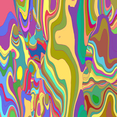Modern abstract creative backdrop with multicolor variable width stripes. Abstract colorful blobs for psychedelic background or texture.