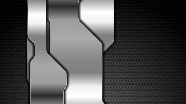 Silver metallic abstract technology motion background. Seamless looping. Video animation Ultra HD 4K 3840x2160