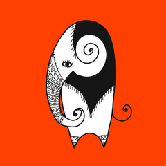 Ornate elephant, sketch for your design