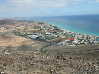 View from the top of Monte Aguda, Fuerteventura, Canary Islands, Spain.