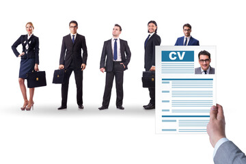 Recruitment and employment concept with businessman