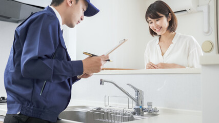 Obraz premium 水道業者