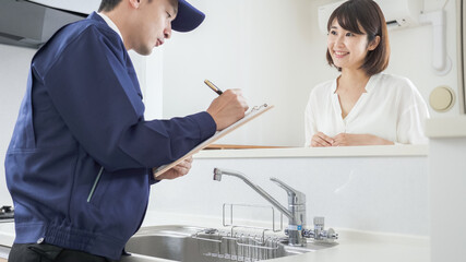 Fototapeta premium 水道業者