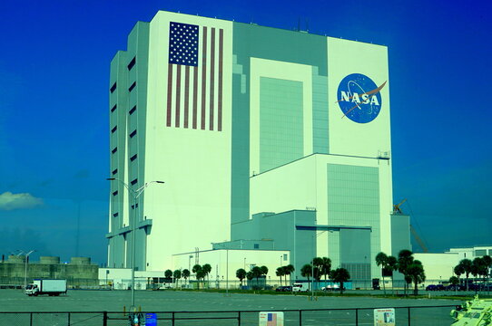 Cape Canaveral, Florida, U.S.A - February 17, 2019 - The view of the main building of National Aeronautics and Space Administration (NASA)
